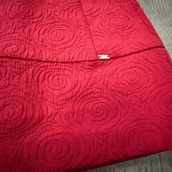 NEW Mayoral Girls Red Jacquard Rose Dress Short Sleeve SZ 8 - Picture 4 of 11